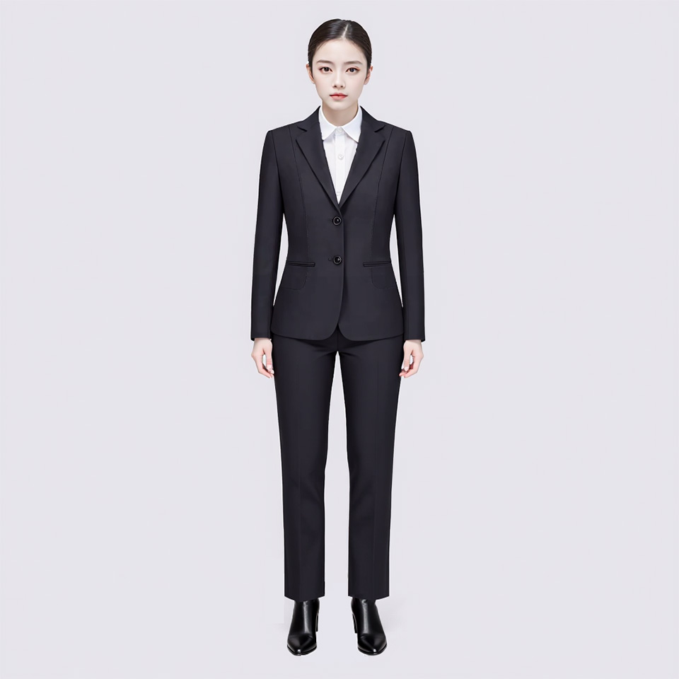藏青女式正装西服套裤